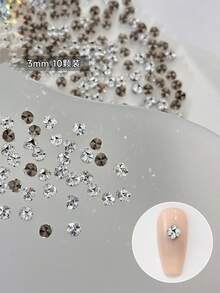 10-30颗3D立体叠层美甲水钻，超闪亮尖头水晶美甲饰品，美甲沙龙及DIY美甲爱好者必备的潮流闪亮美甲宝石 - 彩色 - 查看 8