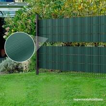 2026-Fence Privacy Screen, PVC Strips, 35 M X 19 Cm, Anti-UV, Waterproof, Tear-Resistant, With 25 Clips, For Garden And Balcony, Complete Privacy Protection - 淺灰色 - 查看 2