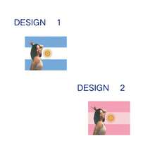 Customized Argentine Flag, Customized Image, Personalized Flag, Suitable For Indoor And Outdoor Decoration, Perfect For Parties, Business, Anniversaries, Garden Decoration, Bright Colors, Durable Fabrics, Event Planners, Outdoor Flags, Suitable For Birthdays And Parties, Suitable For All Seasons, Family Gifts, Anniversary Gifts, Excluding Flagpoles - Multicolor - View 2