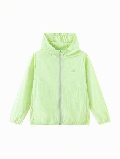 Balabala Áo khoác mùa hè nhẹ, chống tia UV cho bé gái và bé trai, thoáng mát, có mũ trùm đầu, dễ gấp gọn.