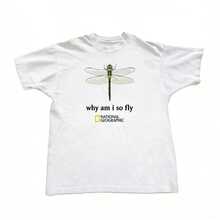 [Graphic Tee] 100% Cotton National Geographic  With Dragonfly Graphic Tee, Spring Tops,  Summer Camisas, Autumn Short Sleeves Camiseta, S-7XL T-Shirt For All Body Types, Perfect For Dates, Outdoor Activities And Casual Wear - 白色 - 查看 1