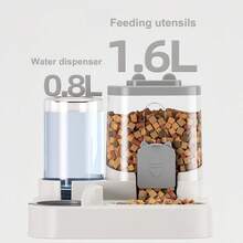 Custom Made Automatic Pet Feeder & Water Dispenser, Large Capacity All-In-One Cat Food Bowl & Dog Bowl - 1.6L - View 4