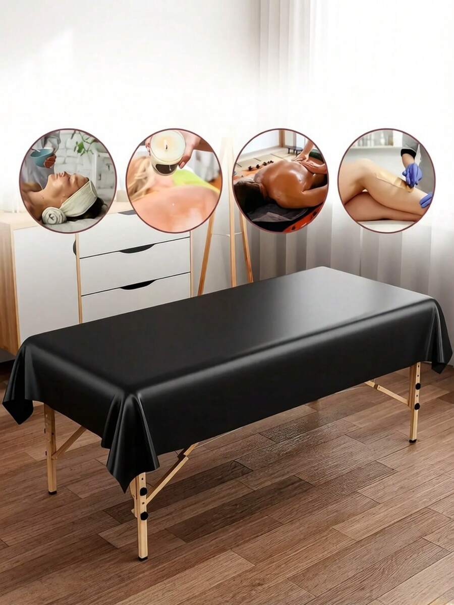 1/3/5pcs PVC Waterproof Massage Table Cover, Easy To Clean And Reusable. Suitable For Spa, Salon And Home Use, Provides Durable Hygienic Protection With Fashionable Design - Multicolor - View 1