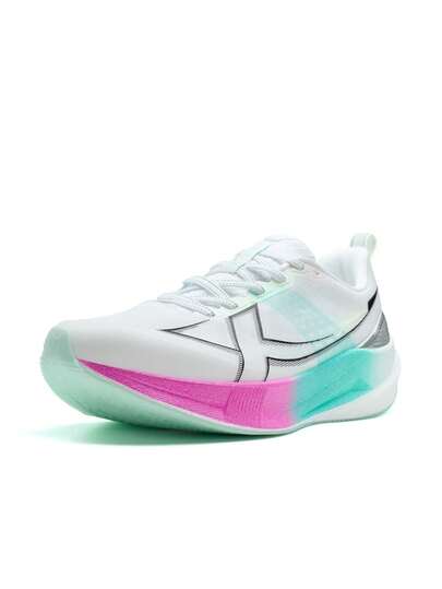  XTEP 2000KM 5th Generation Durable Running Shoes For Men And Teenagers, Sports Fitness Shoes, Classic White/Transparent Blue/Black