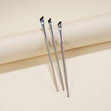 3pcs Eye Makeup Brush,Including Angled Eyeliner Brush, Eyebrow Brush, And Ultra-Fine Sickle Shaped Eyeliner Brush,Precision Eye Makeup Brushes,Professional Eyeliner Brush,Portable Eye Makeup Tools,Easy To Describe Delicate Beautiful Eye Makeup - Multicolor - View 7