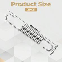 2 Pcs 3-5/8 Inch Recliner Chair Mechanism Furniture Tension Springs Long Neck Style Long Neck Hook Style Recliners Part - Default - View 2