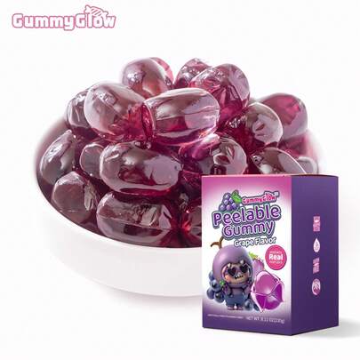 Gummy Glow 230g Box With 45-55pcs Individually Wrapped Chewy Candies,8.11oz,Made With Real Juice,Fun To Peel, Perfect For Sharing, Party Favors & Gifts