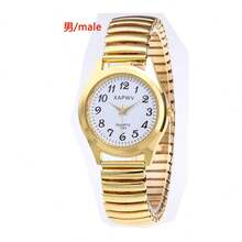 XAPWV Minimalist Versatile Round Quartz Couple Watch, Elastic Strap, Arabic Numeral Dial, Suitable For Daily Commute And Gift Giving - Multicolor - View 14