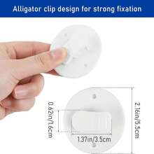 Kẹp rèm tắm bằng nhựa, chống gió và chống bắn nước, dùng cho phòng tắm, có keo dán và trọng lượng để cố định rèm, kẹp rèm cửa sổ phòng tắm. - trắng - Xem 6