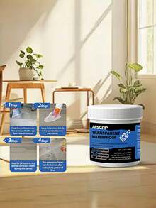2 pezzi/set, 100g per bottiglia di sigillante trasparente impermeabile (adatto per la spazzolatura), sigillante incolore ad asciugatura rapida, applicabile per costruzioni e uso domestico, 1 bottiglia di agente impermeabile incolore, sigillante impermeabile e isolante, sigillante trasparente per riparazioni impermeabili, super agente antifuga incolore, rivestimento impermeabile trasparente - A - Visualizzare 5