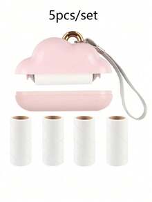 Bộ sản phẩm gồm 1 cuộn lăn tóc mini tái sử dụng, dụng cụ làm sạch lông thú cưng cầm tay, bàn chải dính. - Phiên bản nâng cấp - Xem 9
