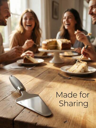 1pc Thickened Stainless Steel Pizza Spatula: One-Piece Molded Design, Wide Adaptability. Suitable For Transferring Pizzas From The Oven, Holding The Baked Pizza, Placing The Food, And For DIY Western Meal And Simple Meal Preparation At Home. A Must-Have Kitchen Tool.