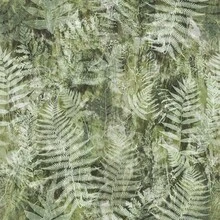 1卷热带雨林植物叶子壁纸，自粘可移除可重复使用，易于安装，PVC材质，家居装修墙纸，家具床头板橱柜装饰贴纸，适用于厨房客厅卧室背景墙，尺寸：17.3*118.1/196.8/393.7英寸，美观壁纸 - N-深綠色 - 查看 2