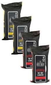 The Nobleman 4-Pack Face + Body Aloe Infused Cleansing Wipes: 2 Charcoal Packs With Chamomile And 2 Refreshing Packs With Grapefruit (120 Ct.), CharcoalRefreshing - ColorG - 查看 4