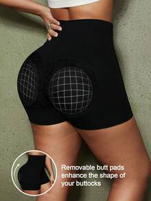 1 chiếc quần định hình dành cho nữ, giúp kiểm soát vùng bụng, nâng mông, có đệm lót tháo rời. - màu đen - Xem 5