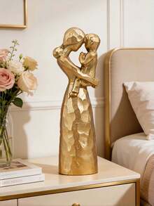 Escultura de mãe e filha (1 peça), item colecionável significativo para a família, presente perfeito para o Dia das Mães, ideal para quarto, sala de estar ou decoração de mesa. - multicolorido - Ver 2