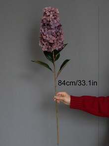 1pc Vintage Hydrangea Artificial Flower Branch, Autumn Decor, Wedding Aisle Decoration, Photography Prop - Multicolor - View 4