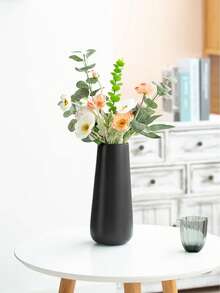This Tall, Matte Black Plastic Vase Is Perfect For Flower Arranging And Displaying Reeds. It's A Classic Country-Style Decorative Vase Suitable For Home Decor And Table Setting. - Multicolor - View 11
