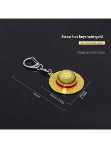1pc 2026 New Straw Hat Keychain Pendant, Anime Lover Collection Accessory - Birthday Gift, Easter Gift, Holiday Gift, Present - Multicolor - View 6