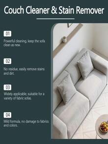 jakehoe 织物清洁剂,适用于沙发、地毯、窗帘等织物,可有效去除油渍,日常家居泡沫清洁剂。专为去除油渍和污垢而设计。使用后不粘腻,沙发洁净清爽。 - 液體 - 查看 5