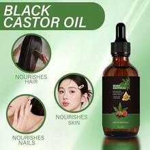 120ml Black Castor Oil Moisturize And Soften Skin Smooth Hair Base Oil Hair Care Essential Oil - Multi Scents - View 6