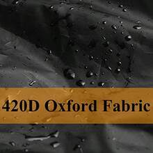 31x32in Patio Outdoor Table Covers Round 420D Oxford Fabric Patio Furniture Covers Outdoor Dining Set Cover Anti-Fading Cover for Deck Lawn White 51x35in - Blanco - Ver 4