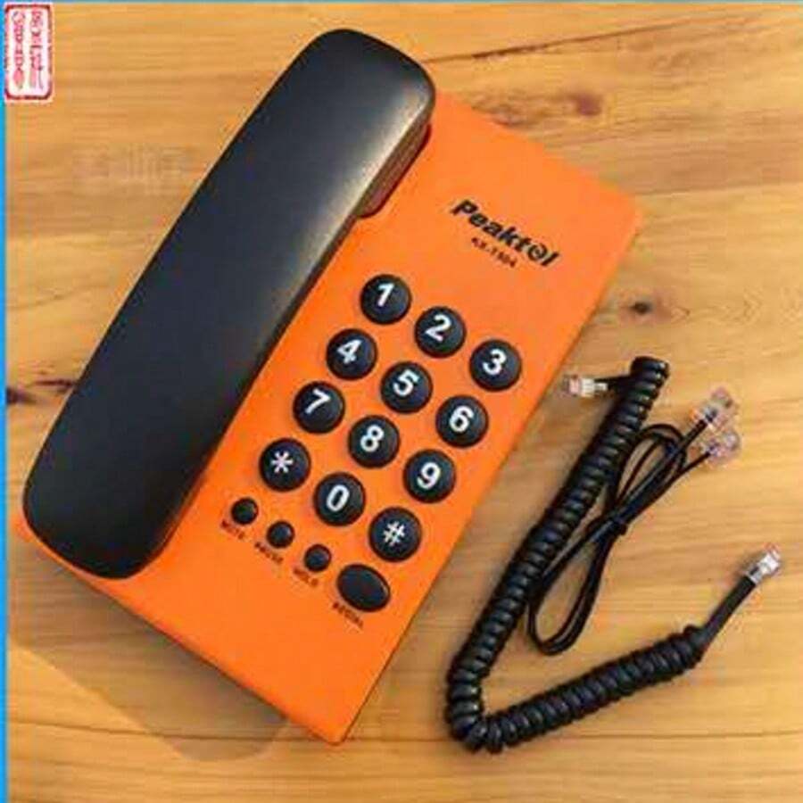 TELEFONO ALAMBRICO - Naranja - Ver 1
