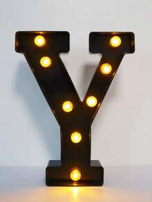 1pc 21.8cm/8.58in Holiday Party Lighting, Christmas Decor Light, Outdoor LED Light, Digits 0-9, Letters A-Z, Christmas Decor Digit Light, Holiday Accessories, Wedding Birthday Party Supplies, Room Scene Decoration - Black - View 53