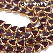 1颗时尚长方形心形和钻石形玻璃刻面水晶珠，金边米珠，DIY串珠手链、项链、耳环饰品配件 - DIY - 查看 8