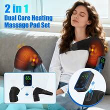 Hailicare APP Control Graphene Heating Shoulder Pad 7 Temp 3 Massage Modes LCD Display Large Battery Festival Gift - Black - View 5