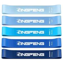 LINGPENG 不同阻力带瑜伽带健身运动训练髋部张力带腿部深蹲舞蹈弹力环拉伸带 - 彩色 - 查看 9