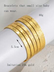 Bộ 6 vòng tay sang trọng có thể xếp chồng lên nhau, dành cho bé từ 2-8 tuổi, với họa tiết hoa caro. - Nhiều màu - Xem 21