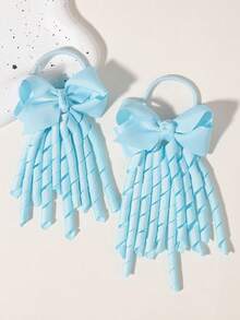 2pcs Bowknot Headbands, Bright Color Bowknot Headbands, Curly Ribbon Headbands - Mixed color - View 11