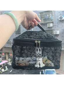 KT Cat Cartoon Pattern Mesh Bag, Multifunctional Outdoor Essential Storage Bag, Cosmetic Bag, Coin Purse, Toiletry Bag, Large Capacity Storage Bag - View 13