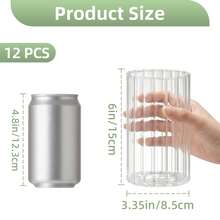 Tomnk 12 jarrones cilíndricos de vidrio para centros de mesa, jarrones de flores para decoración de bodas, portavelas de vidrio de 15 cm de alto para mesa, jarrones florales a granel para decoración del hogar. - transparente - Ver 6