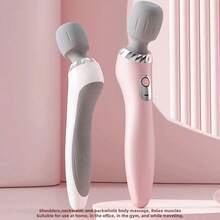 Portable Mini Handheld Vibrating Massager, USB Rechargeable Full Body Massage Wand For Neck, Shoulder, Waist, Leg Muscle Relaxation, Compact Personal Massage Tool For Home And Travel - Multicolor - View 2