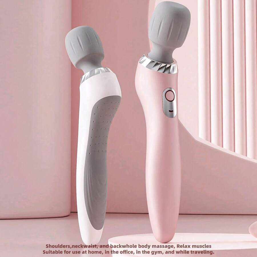 Portable Mini Handheld Vibrating Massager, USB Rechargeable Full Body Massage Wand For Neck, Shoulder, Waist, Leg Muscle Relaxation, Compact Personal Massage Tool For Home And Travel