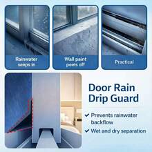 1条4.5/5.5厘米宽防水窗户密封条，推拉窗防雨隔热密封条，阳台隔热防风密封条 - 黑色 - 查看 5