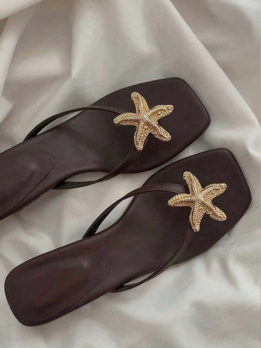 planare Sandalias de tacón de gatito de verano minimalistas y casuales para mujer, adecuadas para ir al trabajo, citas, vacaciones y atuendos de fiesta - Marrón - Ver 1