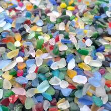 105g/205g/505g Lascas de Vidro Translúcido Arco-Íris, Tamanho Aprox. 8mm-13mm, Adequado para Vasos, Aquários, Lagoas, Decoração de Piscinas e DIY de Joias em Mosaico, Sinos de Vento, Molduras de Fotos e Outras Decorações Únicas para Casa - 205 g/7,23 oz por pacote - Visão 7