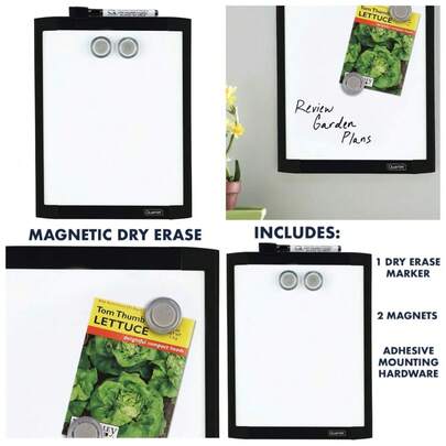 Magnetic Whiteboard 8.5 X 11 Inches For Wall Dry Erase Board With Marker And Magnets Ideal For Home Office Homeschool Or Kids Use Black Frame