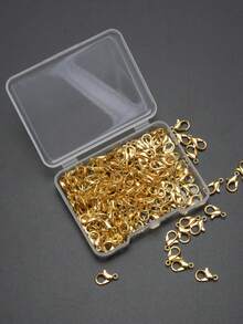 20/120/260个镀银/镀金龙虾扣项链手链连接器，锌合金龙虾扣连接器，创意DIY珠宝制作材料，大号龙虾扣串珠项链手链连接器DIY配件 - 龍蝦扣 - 查看 8