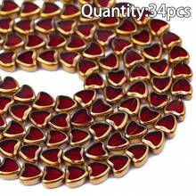 1颗时尚长方形心形和钻石形玻璃刻面水晶珠，金边米珠，DIY串珠手链、项链、耳环饰品配件 - DIY - 查看 28