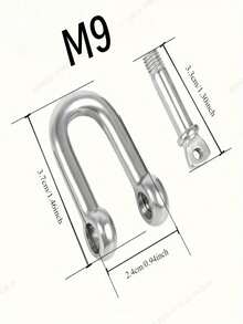 10pcs M6 D-Ring Shackles, Heavy Duty D-Ring Shackle Clips For Construction Rigging, Vehicle Recovery, Towing, Lashing, Suspension, Multi-Purpose Hardware - Silver - View 7