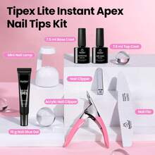 Beetles Tipex Lite Pre-Built Apex Nail Tips Kit, Stiletto Medium, With Tipex Nail Glue,  All-In-One Gel Nail Kit - Tipex Lite-stiletto Medium 192pcs Kit - View 7