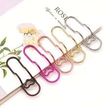 10pcs Random Cute Pen Clip Bookmarks - Fun Shaped Paper Clips For School Supplies, Pencil Case & Planner Accessories ( Heart-Shaped Designs) - Sets - View 9