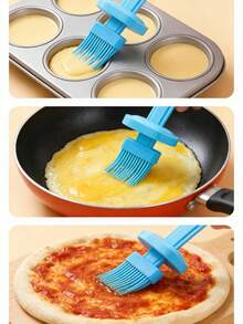 1pc Portable Multifunctional Silicone Basting Brush, Nylon Heat-Resistant Bristles, With Oil Bottle, Suitable For Sauce Basting, Baking Oiling, Grilling Seasoning, Easy Storage Space-Saving, Practical Valentine's Day Gift, Grilling Essential, Suitable For Boyfriend/Husband, Kitchen Supplies, Oil Bottle, Home Goods - Multicolor - View 6