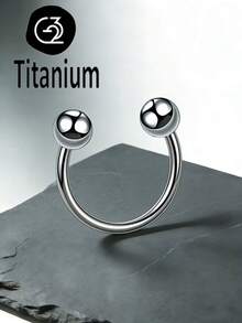 1件 ASTM F136 钛合金外螺纹 16G1.2mm 鼻环、鼻中隔环、香蕉形耳钉/耳环、眉环、舌环、唇环 身体穿刺饰品 - Circular Ball - 查看 22