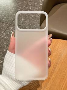 Matte Frosted Semi-Transparent Phone Case, Minimalist Solid Color, Fingerprint-Resistant, Anti-Fall, Skin-Friendly, Dirt-Resistant, Wear-Resistant, High-Quality Feel + Practical Protection, Versatile Gift Suitable For Girlfriends, Friends, Business Professionals, Daily Commute/Gift Choice. Compatible With IPhone And Galaxy Series. - White - View 3