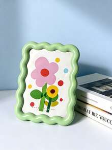 彩色可爱脚印相框 - 粉色和金色/黄色亚克力桌面相框，适用于照片、装饰、婚礼、生日等场合 - 经久耐用 - 彩色 - 查看 2